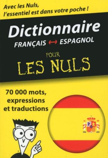 Couverture du livre « Mini-dictionnaire espagnol-français, français-espagnol pour les nuls » de  aux éditions First