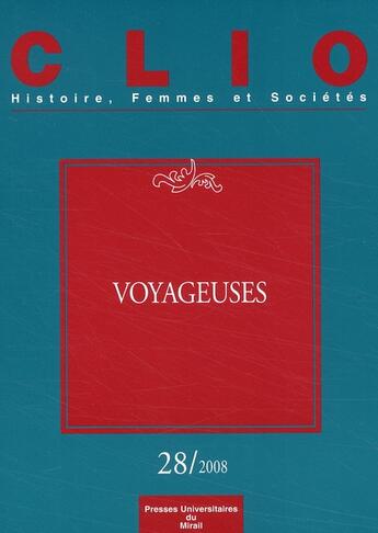 Couverture du livre « REVUE CLIO t.23 ; voyageuses » de Thebaud/Zancari aux éditions Pu Du Midi