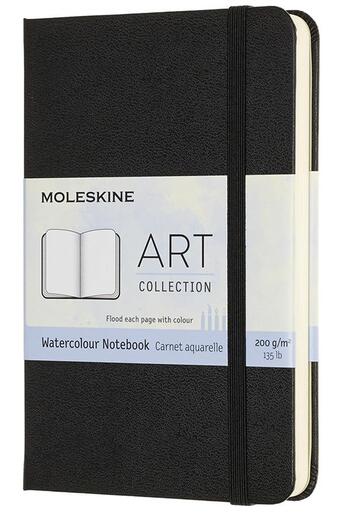 Couverture du livre « Carnet aquarelle poche rigide noir » de  aux éditions Moleskine