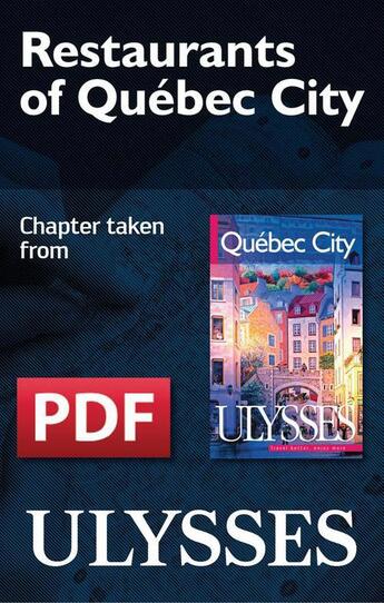 Couverture du livre « Restaurants of Québec City » de  aux éditions Ulysse