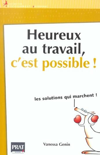 Couverture du livre « Heureux au travail, c'est possible » de Genin Vanessa aux éditions Prat Prisma