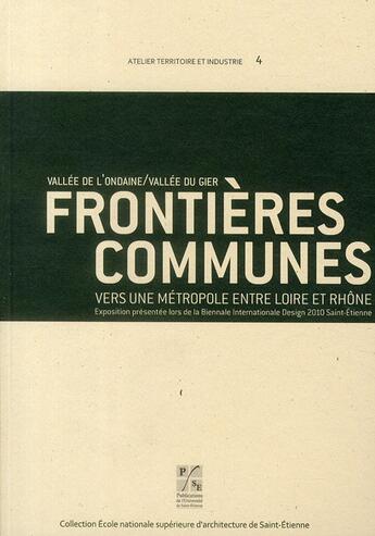 Couverture du livre « Frontières communes » de  aux éditions Pu De Saint Etienne