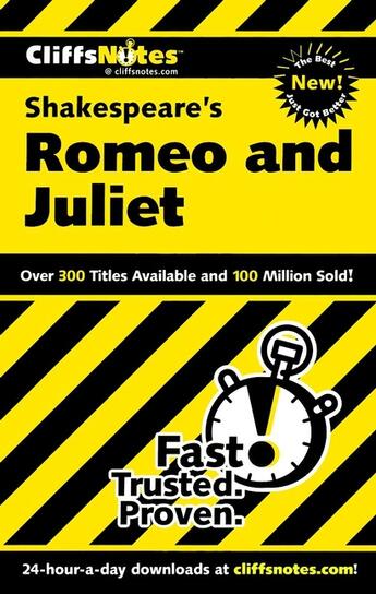 Couverture du livre « CliffsNotes on Shakespeare's Romeo and Juliet » de Connolly Annaliese F aux éditions Houghton Mifflin Harcourt