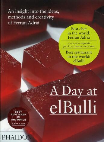 Couverture du livre « A day at elBulli » de Ferran Adria aux éditions Phaidon Press