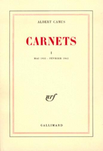 Couverture du livre « Carnets t.2 » de Albert Camus aux éditions Gallimard