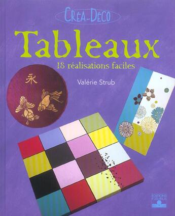 Couverture du livre « Tableaux ; 18 Realisations Faciles » de Valerie Strub aux éditions Fleurus