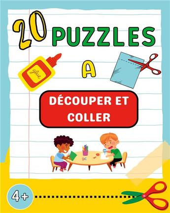 Couverture du livre « 20 puzzles Ã dÃ©couper et coller : Cahier de bricolages pour les enfants de maternelle | ActivitÃ© maison Ã partir de 4 ans » de René Charpin aux éditions Books On Demand