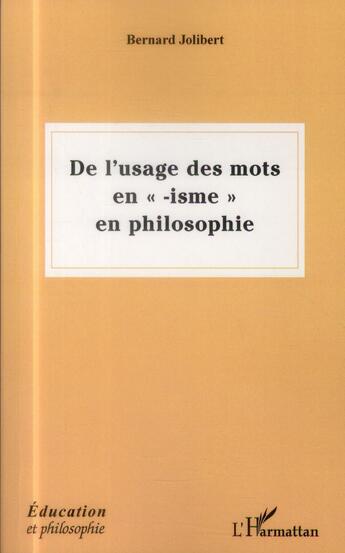 Couverture du livre « De l'usage des mots en 