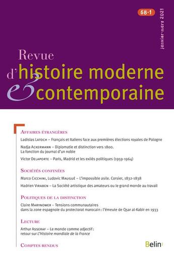 Couverture du livre « Rhmec 68-1 » de  aux éditions Belin