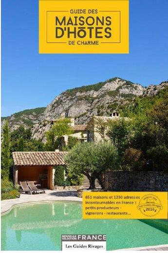 Couverture du livre « Guide des maison d'hôtes de charme en France 2016 » de  aux éditions Rivages