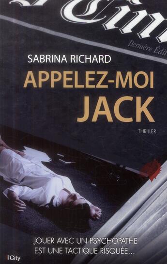 Couverture du livre « Appelez-moi Jack » de Sabrina Richard aux éditions City
