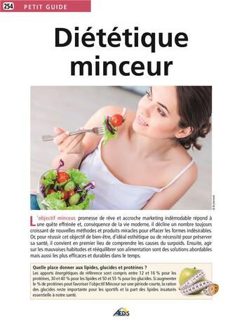 Couverture du livre « Diététique minceur » de  aux éditions Aedis