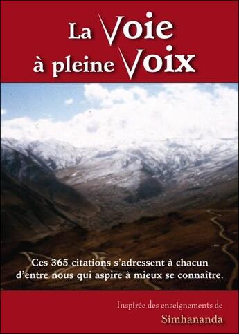 Couverture du livre « La voie à pleine voix » de Simhananda aux éditions Paume De Saint Germain