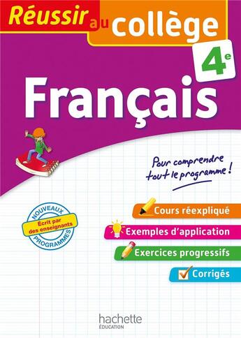 Couverture du livre « Reussir au college - francais 4e » de Isabelle De Lisle aux éditions Hachette Education