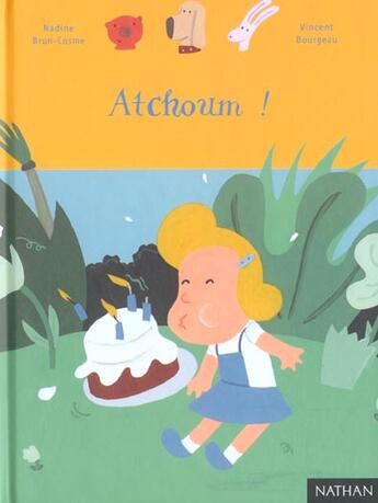 Couverture du livre « Atchoum » de Nadine Brun-Cosme et Vincent Bourgeau aux éditions Nathan