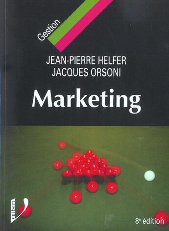 Couverture du livre « Marketing (8e édition) » de Jean-Pierre Helfer aux éditions Vuibert