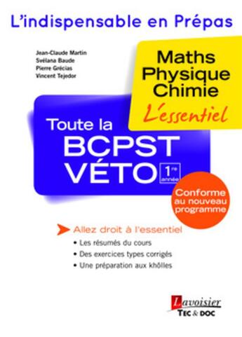 Couverture du livre « Toute la BCPST-Véto » de  aux éditions Tec Et Doc