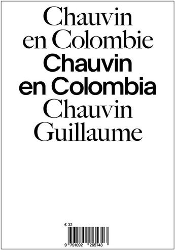 Couverture du livre « Chauvin en Colombie » de Guillaume Chauvin aux éditions Andre Frere