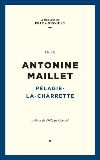 Couverture du livre « Pélagie-la-Charrette » de Antonine Maillet aux éditions Societe Du Figaro