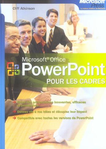 Couverture du livre « Powerpoint Pour Les Cadres - Concevez Des Presentations Convaincantes - Livre+Complements En Ligne » de Atkinson aux éditions Dunod