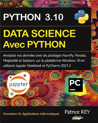 Couverture du livre « Data science avec Python » de Patrice Rey aux éditions Books On Demand