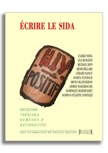 Couverture du livre « Écrire le sida » de Nicolas Balutet aux éditions Jacques Andre