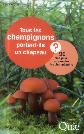 Couverture du livre « Tous les champignons portent-ils un chapeau ? 90 clés pour comprendre les champignons » de Francis Martin aux éditions Quae