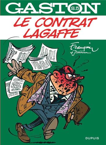 Couverture du livre « Gaston Hors-Série Tome 5 : le contrat Lagaffe » de Jidehem et Andre Franquin aux éditions Dupuis