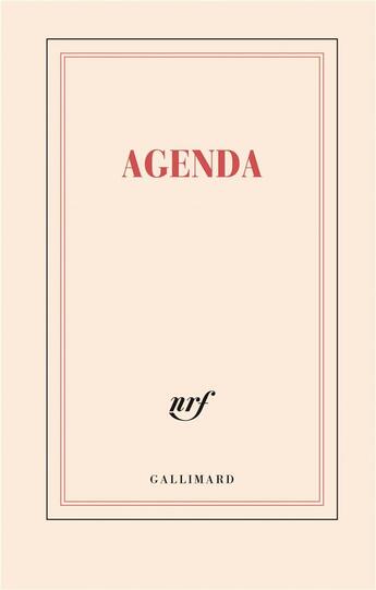 Couverture du livre « Agenda (édition 2020) » de Collectif Gallimard aux éditions Gallimard