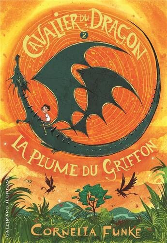 Couverture du livre « Cavalier du dragon t.2 : la plume du griffon » de Cornelia Funke aux éditions Gallimard-jeunesse