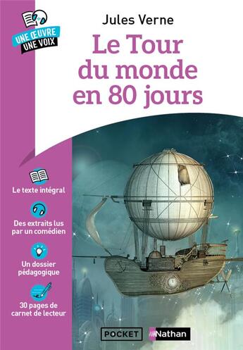 Couverture du livre « Le tour du monde en 80 jours » de Jules Verne et Florence Renner aux éditions Pocket