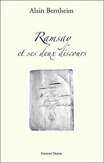 Couverture du livre « Ramsay et ses deux discours » de Alain Bernheim aux éditions Teletes