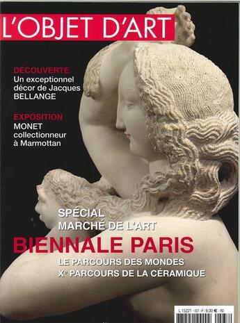 Couverture du livre « L'objet d'art n 537 special biennale septembre 2017 » de  aux éditions L'objet D'art