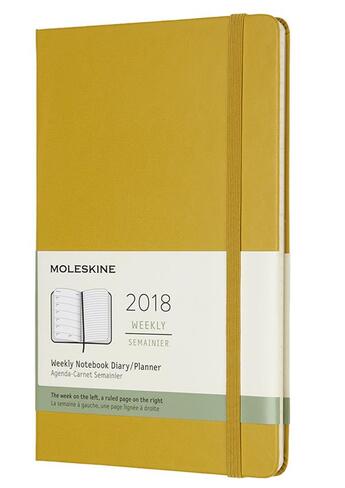 Couverture du livre « Agenda 2018 semainier grand format rigide érable » de  aux éditions Moleskine