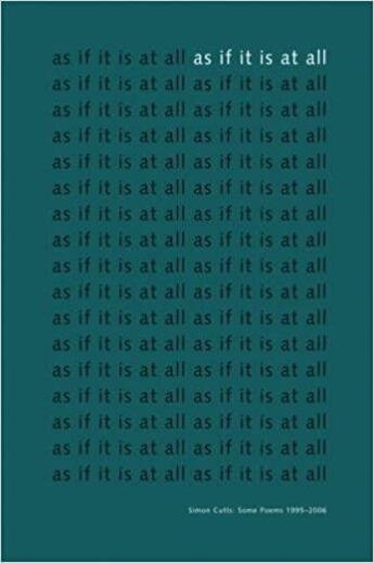 Couverture du livre « As if it is at all » de Simon Cutts aux éditions Dap Artbook