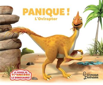 Couverture du livre « Panique ! l'oviraptor » de Jeanne Willis et Peter Curtis aux éditions Larousse