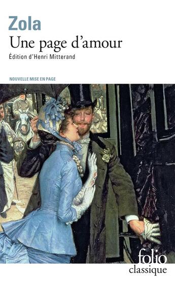 Couverture du livre « Les Rougon-Macquart, VIII : Une page d'amour » de Émile Zola aux éditions Folio