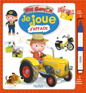 Couverture du livre « P'tit Garçon : je joue, j'efface ; tracteur » de Alexis Nesme aux éditions Fleurus