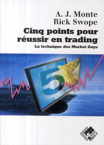 Couverture du livre « Cinq points pour reussir en trading. la technique des marketguys » de Monte Aj aux éditions Valor