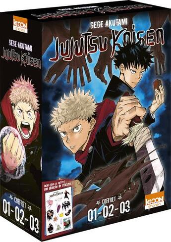 Couverture du livre « Jujutsu Kaisen : coffret Tomes 1 à 3 » de Gege Akutami aux éditions Ki-oon