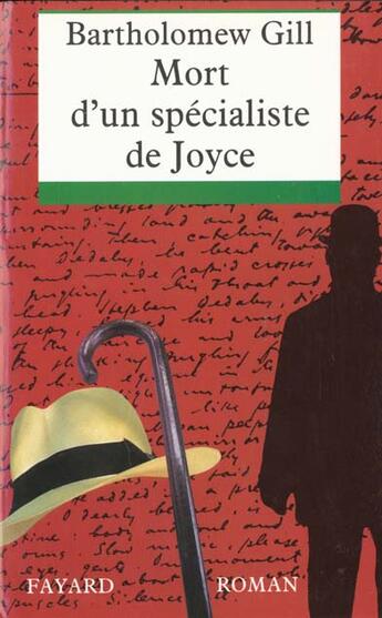 Couverture du livre « Mort D'Un Specialiste De Joyce » de Gill-B aux éditions Fayard