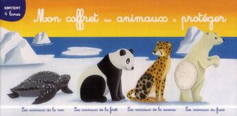 Couverture du livre « Mon coffret des animaux ; les animaux à protéger » de Christophe Boncens aux éditions Philippe Auzou