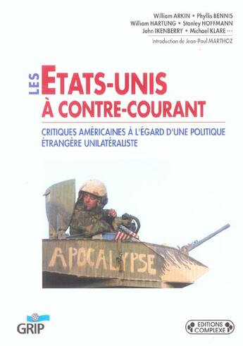 Couverture du livre « Les etats unis a contre courant » de  aux éditions Grip