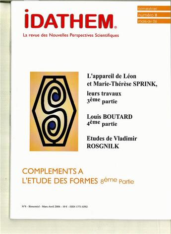 Couverture du livre « Appareil de Sprink, 3ème partie » de  aux éditions Cosmogone