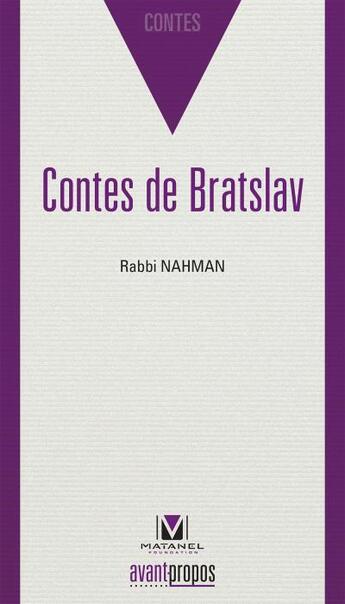 Couverture du livre « Contes de Bratslav » de Rabbi Nahman aux éditions Avant-propos