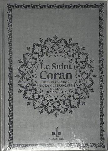 Couverture du livre « Saint coran bilingue cartonné: grande écriture: argent/arc-en-ciel » de  aux éditions Albouraq