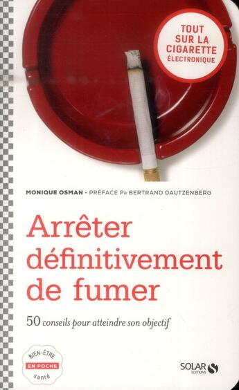 Couverture du livre « Arrêter definitivement de fumer » de Monique Osman aux éditions Solar