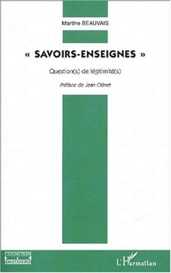 Couverture du livre « Savoirs-enseignes » de  aux éditions Editions L'harmattan