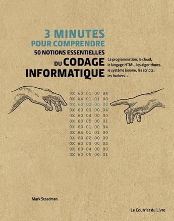 Couverture du livre « 3 minutes pour comprendre 50 notions essentielles du codage informatique » de Mark Steadman et Nicky Ackland-Snow aux éditions Courrier Du Livre