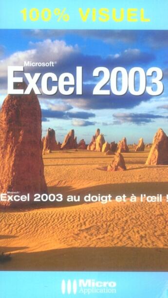 Couverture du livre « Excel 2003 » de Elisabeth Ravey aux éditions Micro Application